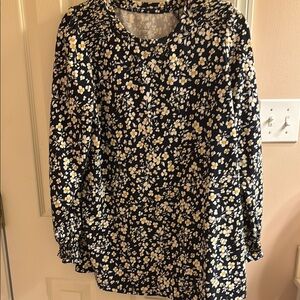 Black and White Boxy Blouse